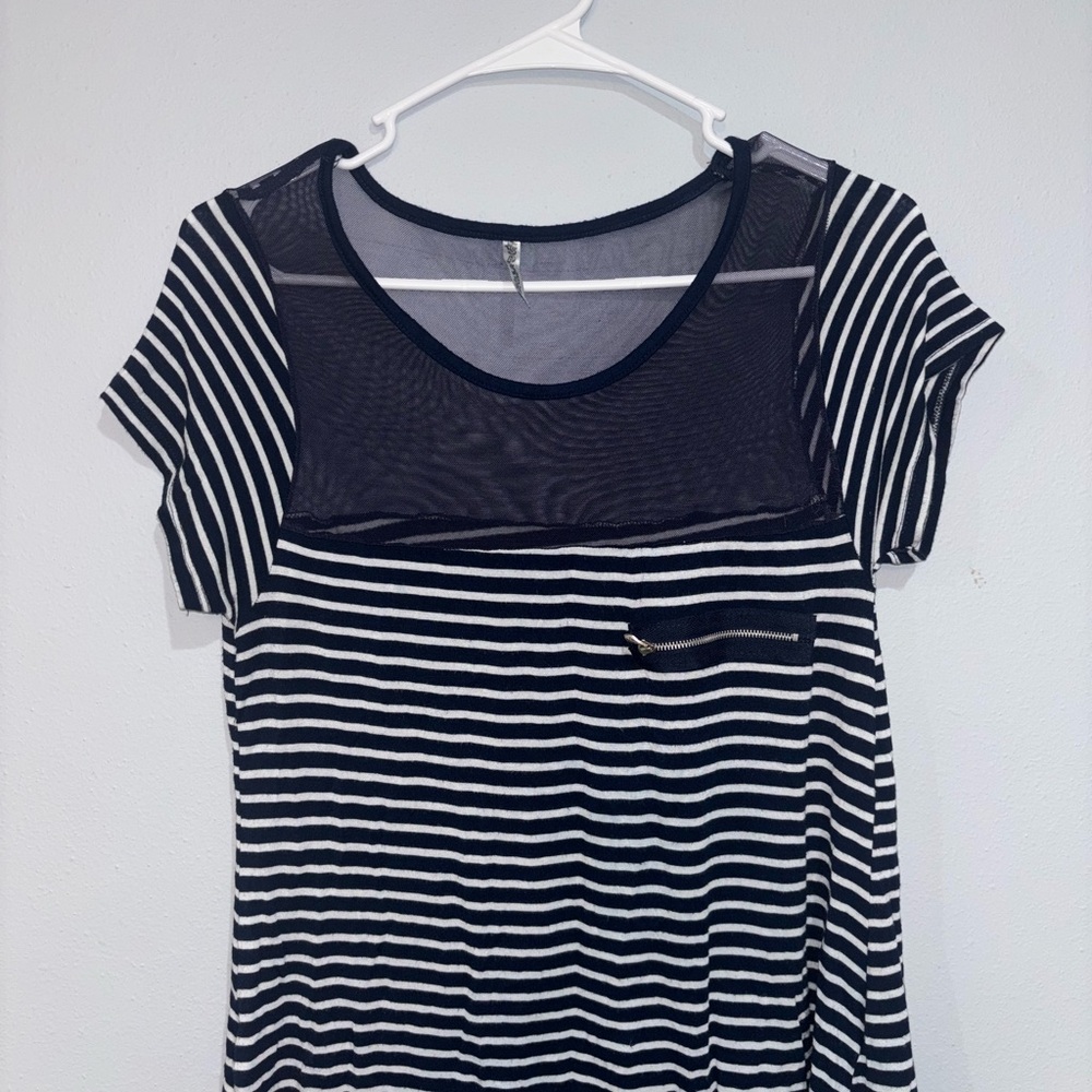 Splash Blue and White T-Shirt Short Sleeve